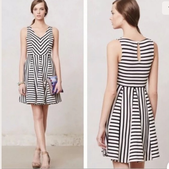 Anthropologie Dresses & Skirts - Saturday Sunday Anthropologie Black Stripe Dress